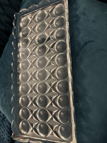 Cut glass crystal tray - cut,