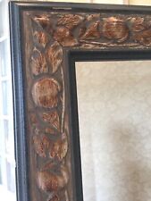 Oversized Oblong Bevelled Glass Mirror decorative frame highlighted gold feature