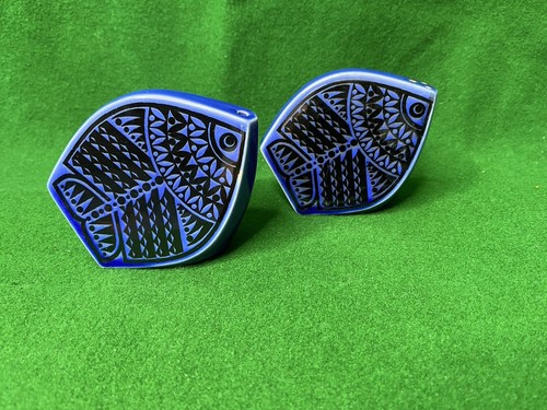 Hornsea 1960s blue fish - blue, shaped