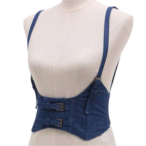 Vintage women corset denim - corset,
