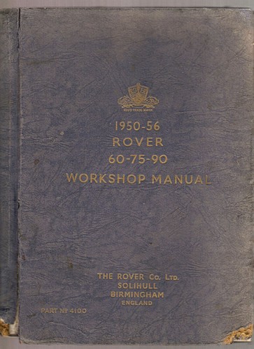 Rover car workshop manual - workshop, 60