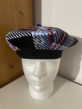 Fred Perry Charles Jeffrey Loverboy Tartan Beret One Size Brand New With Tags