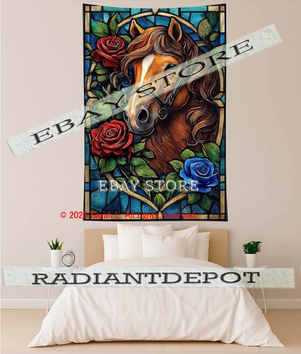 Horse tapestry vibrant poster