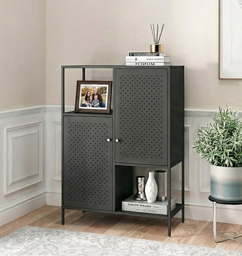 Black display cabinet - cabinet,, 2-door