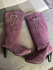 Women’s Purple Suede Boots Uk Size 4 by Legroom