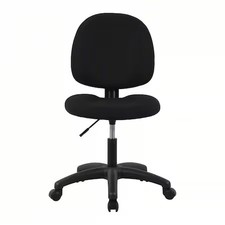 Task Chair, Armless, Black