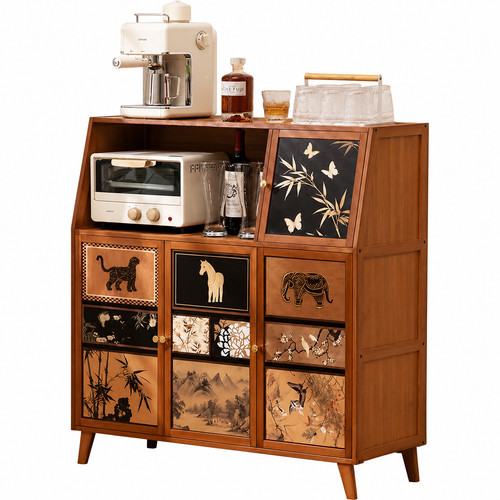 Wood bamboo sideboard - &,