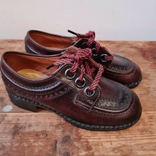 TUF the Weatherman brown leather vintage shoes boys UK12 brogues Brand new