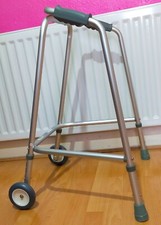 Disability Aid Walker Light Weight Strong Aluminium  2 Wheeled ForMore Stability