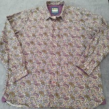 Joe Browns Funky Paisley Print Shirt 2XL XXL Chest 50" Men's Long Sleeves Multi
