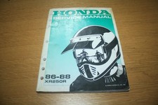 1986-88 HONDA XR250 XR250R SERVICE MANUAL