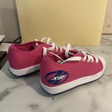 Girls Pink and white Heeleys Fresh x2 - Size 2- Lace Ups