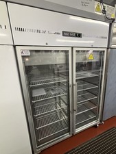 Lec Double Glass Door Display Fridge On Wheels B-Grade