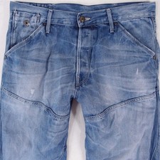 Mens G-Star MOTOR 5620 LOOSE EMBRO Straight Blue Jeans W34 L34