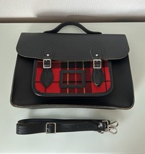 The Cambridge Satchel Company - 13” Batchel - Red Tartan Front - Vintage (2012)