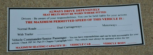 Military vehicle maximum speed - maximum,