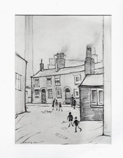 L S LOWRY PENCIL  DRAWING