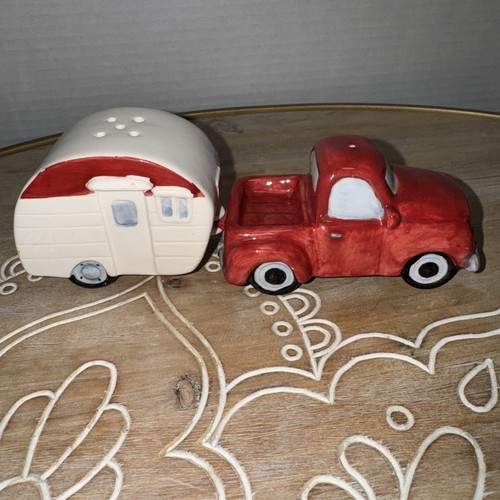 Vintage truck and camper salt - truck,
