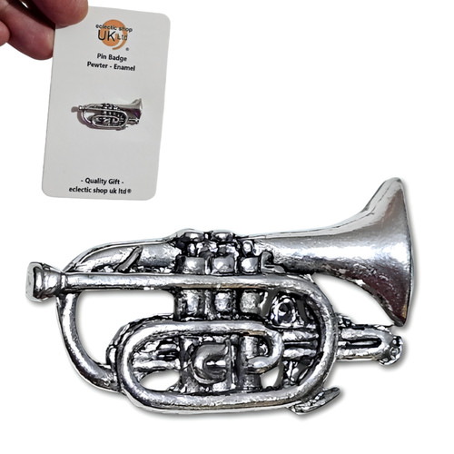 Cornet pin badge pewter - pin,