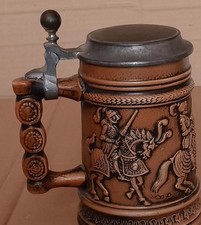 Ceramic Tankard With A Pewter