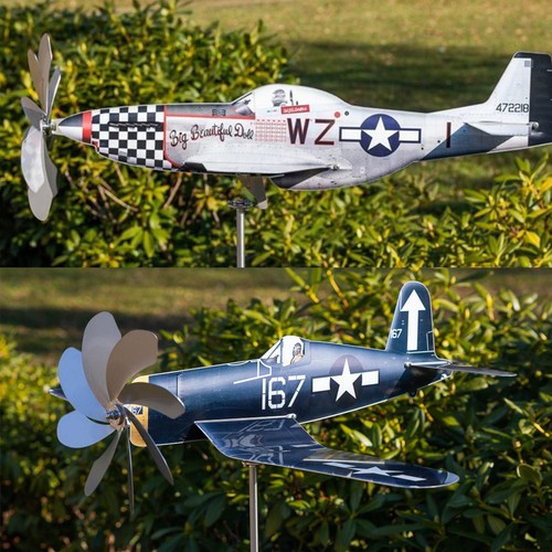 Airplane wind spinner metal - airplane,
