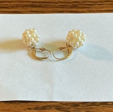 14k gold seed pearl cluster - pearl,