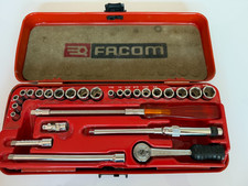 Facom 1/4" drive socket set in nice condition box catch not good at holding