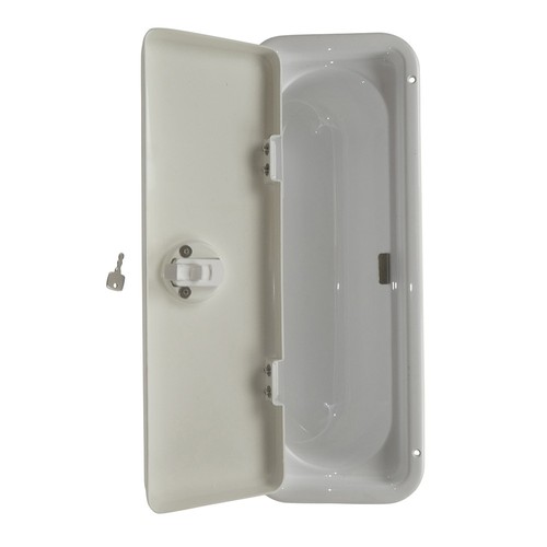 Locking white boat storage - boat,