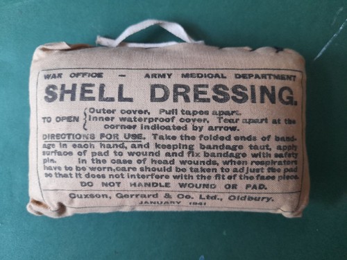 British army shell dressing - british,