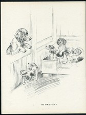 BEAGLE AND PUPPIES VINTAGE