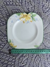 Art Deco Floral Delphine Bone China Biscuit Tea Plate Made In England