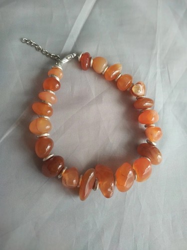 Orange stone bracelet - stone,