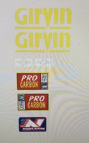 Sticker decal set fits girvin - sticker,