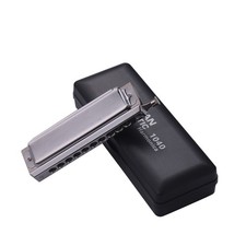 1-Swan Chromatic Harmonica 10 Holes 40 Tones Key Of C Silver With Exquisite WDPW