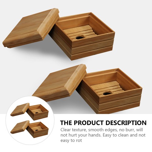 Pcs bamboo soap dish - dish, travel