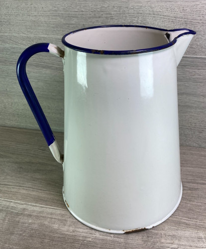Large old vintage white blue - old,
