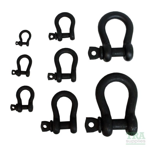 Black screw pin bow shackle - bow,