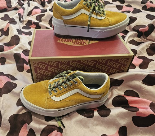 Yellow suede platform vans - yellow,