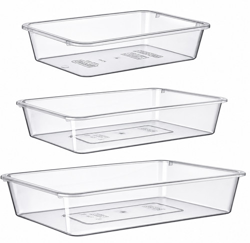 Clear plastic storage box - storage, tray