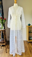 Vintage sheer white negligee - sheer,