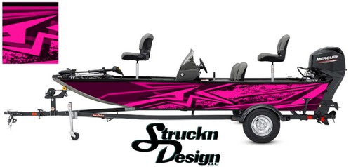 Pontoon graphic pink wrap - graphic,