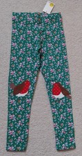 Boden Girls Christmas Robin Leggings Age 6-7 Years BNWT
