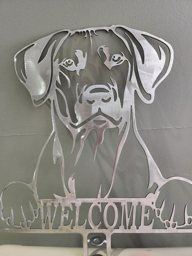 Dog art metal yard rhodesian - art,