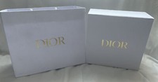 Empty Dior White Box With Black Ribbon, Paper Wraps And Carrier Bag. Pre Owned