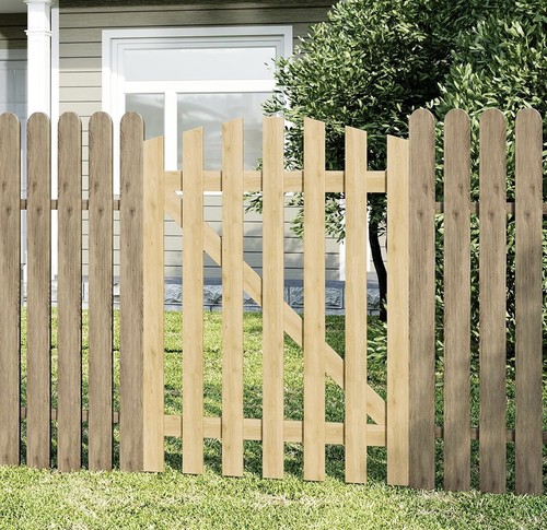 Wooden garden gate with - wooden,