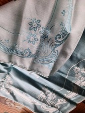 Vintage Table Cloth Napkins  x 4 Duck Egg Blue Chateaux Country Core