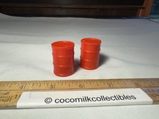 Vintage Plastic Oil Drums Red