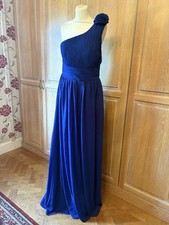 Blue Full Length Size 16 One Shoulder Ball gown By romantic