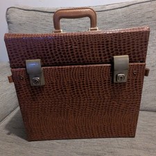 Vintage Brown Faux Croc Skin