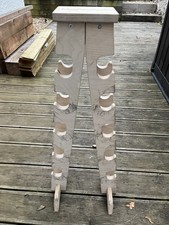 Meanswood Dumbbell Rack 10 weights wooden 